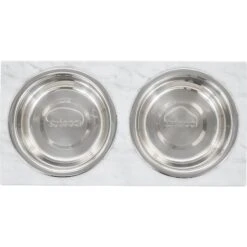 Frisco Marble Print Stainless Steel Double Elevated Dog Bowl -Blue Buffalo || ROYAL CANIN || Wellness Sales 216017 PT3. AC SS1800 V1591020397