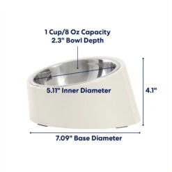 Frisco Slanted Stainless Steel Bowl -Blue Buffalo || ROYAL CANIN || Wellness Sales 216028 PT1. AC SS1800 V1685731992