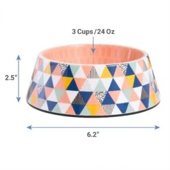 Frisco Colorful Geometric Melamine Bowl -Blue Buffalo || ROYAL CANIN || Wellness Sales 216054 PT1. AC SS1800 V1600374499