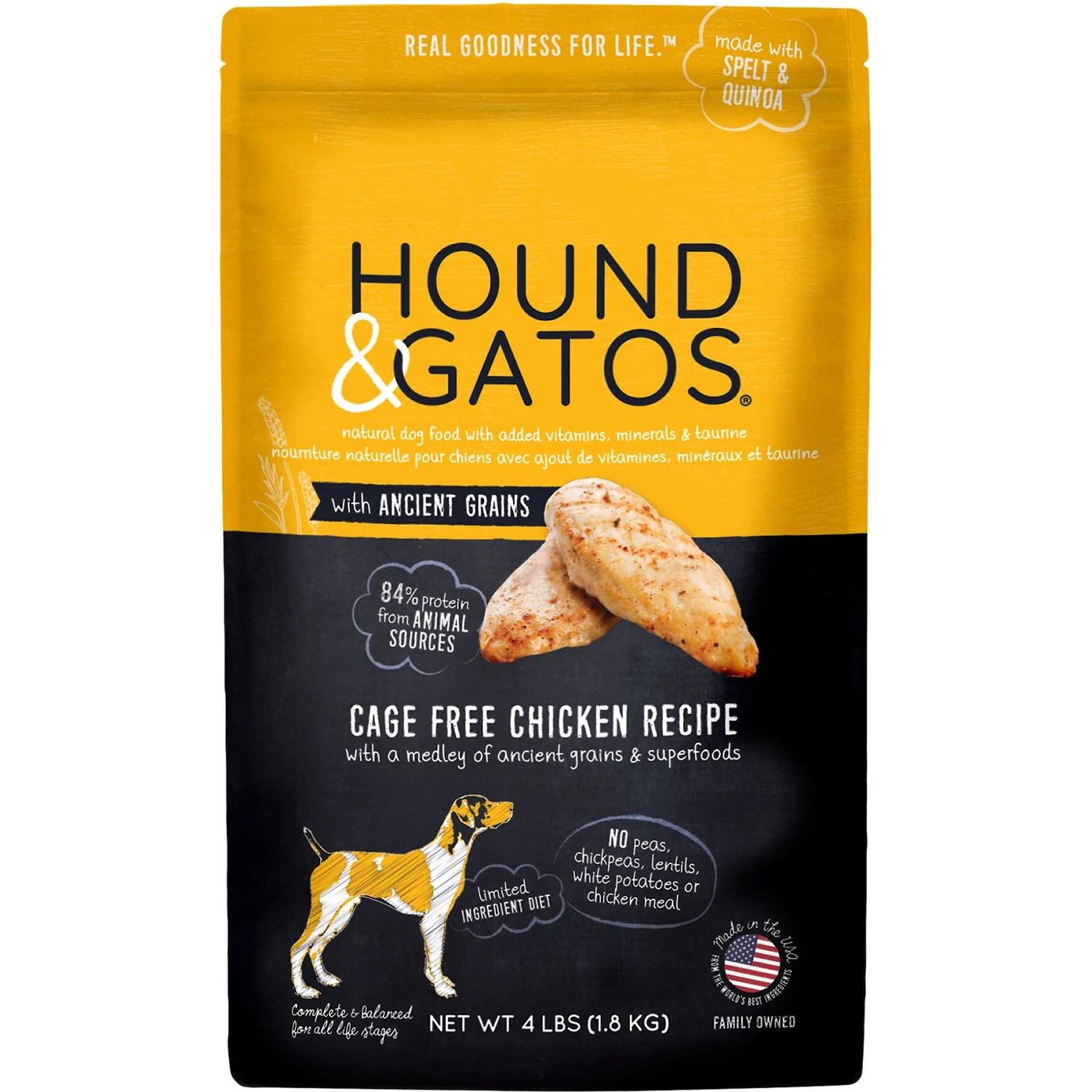 Hound & Gatos Ancient Grain Cage Free Chicken Recipe Dry Dog Food 3 Hound & Gatos Ancient Grain Cage Free Chicken Recipe Dry Dog Food