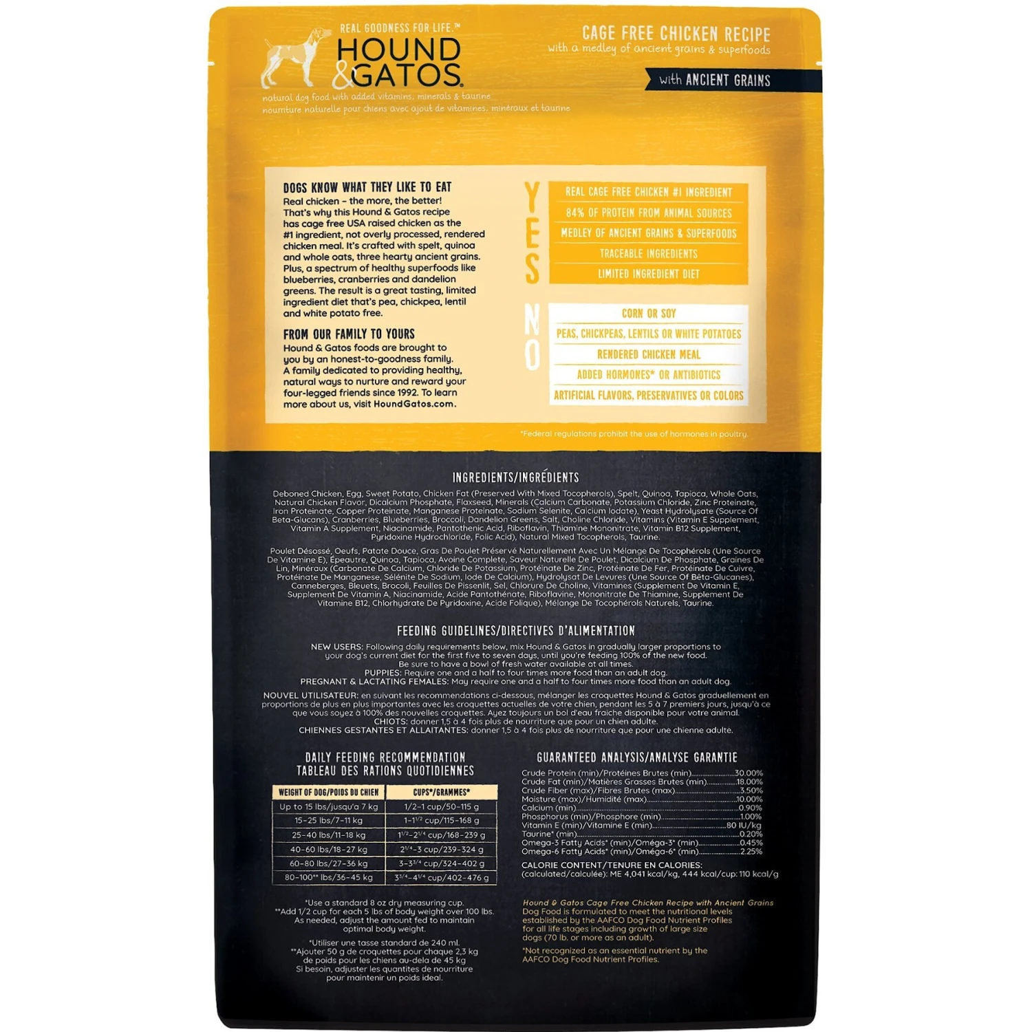 Hound & Gatos Ancient Grain Cage Free Chicken Recipe Dry Dog Food 4 Hound & Gatos Ancient Grain Cage Free Chicken Recipe Dry Dog Food - Image 2