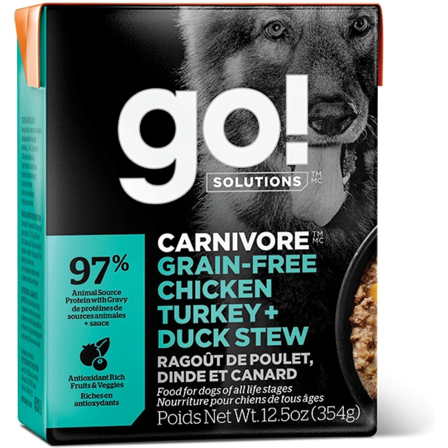 Go! Solutions Carnivore Grain-Free Chicken, Turkey & Duck Stew Dog Food 3 Go! Solutions Carnivore Grain-Free Chicken, Turkey & Duck Stew Dog Food