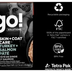 Go! Solutions Skin + Coat Care Turkey & Salmon Pate Dog Food 8 Go! Solutions Skin + Coat Care Turkey & Salmon Pate Dog Food -Blue Buffalo || ROYAL CANIN || Wellness Sales 220100 PT6. AC SS1800 V1683562690