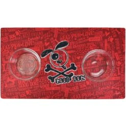 Drymate Red Good Dog Cross Bones Dog Bowl Place Mat -Blue Buffalo || ROYAL CANIN || Wellness Sales 222047 PT2. AC SS1800 V1651156333