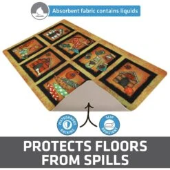 Drymate Bow Wow Squares Dog Bowl Place Mat -Blue Buffalo || ROYAL CANIN || Wellness Sales 222052 PT3. AC SS1800 V1651205515