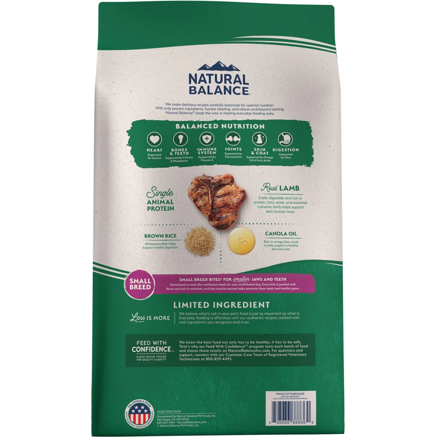 Natural Balance Limited Ingredient Lamb & Brown Rice Small Breed Bites Recipe Dry Dog Food 4 Natural Balance Limited Ingredient Lamb & Brown Rice Small Breed Bites Recipe Dry Dog Food - Image 2