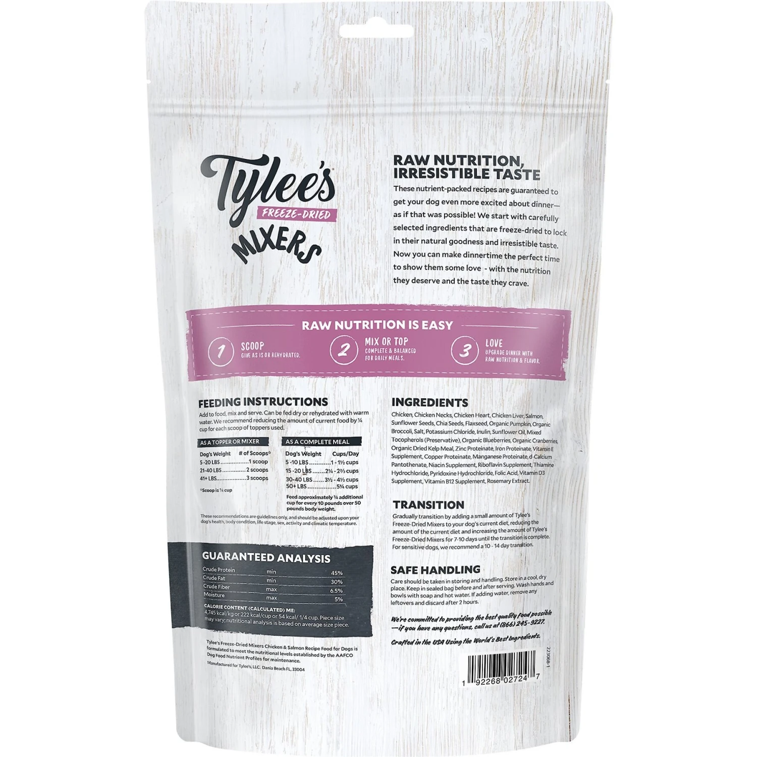 Tylee's Freeze-Dried Mixers For Dogs, Chicken & Salmon Recipe 4 Tylee's Freeze-Dried Mixers For Dogs, Chicken & Salmon Recipe - Image 2
