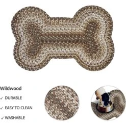 Homespice Bone Shaped Ultra Durable Braided Dog & Cat Placemat -Blue Buffalo || ROYAL CANIN || Wellness Sales 223196 PT3. AC SS1800 V1585228024