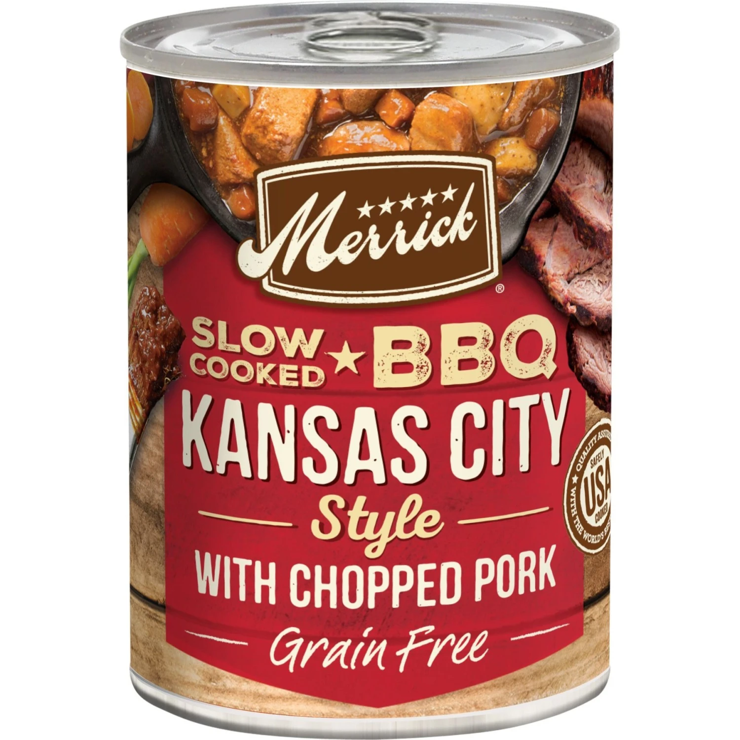 Merrick Grain-Free Wet Dog Food Slow-Cooked BBQ Kansas City Style With Chopped Pork 3 Merrick Grain-Free Wet Dog Food Slow-Cooked BBQ Kansas City Style With Chopped Pork