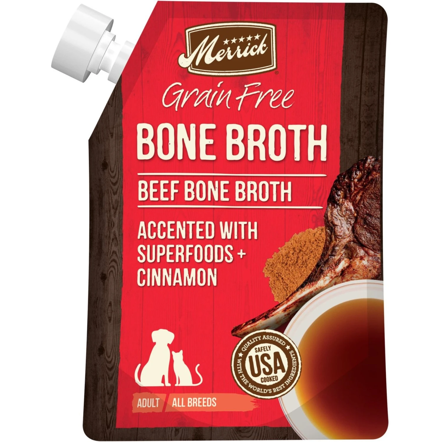 Merrick Beef Bone Broth Grain-Free Wet Dog Food Topper 3 Merrick Beef Bone Broth Grain-Free Wet Dog Food Topper