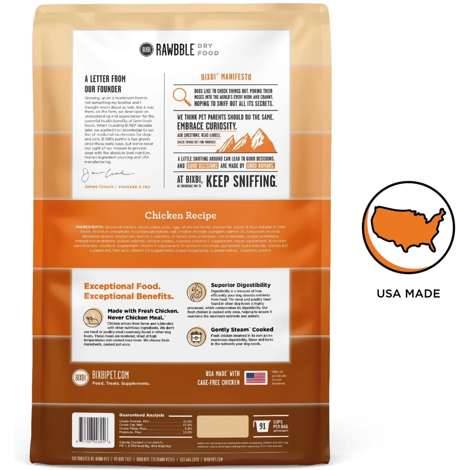 BIXBI RAWBBLE Fresh Chicken Recipe Limited Ingredient Grain-Free Dry Dog Food 4 BIXBI RAWBBLE Fresh Chicken Recipe Limited Ingredient Grain-Free Dry Dog Food - Image 2