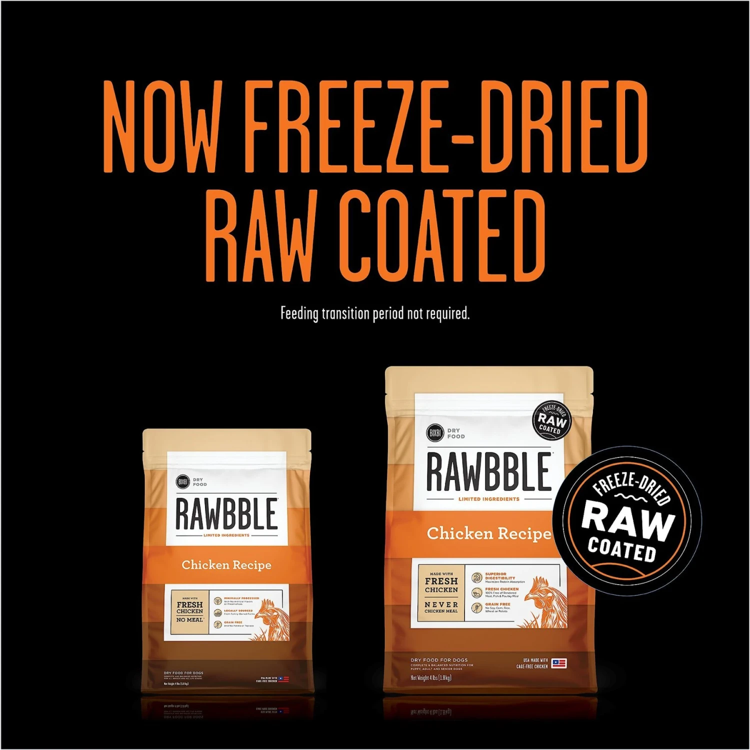 BIXBI RAWBBLE Fresh Chicken Recipe Limited Ingredient Grain-Free Dry Dog Food 5 BIXBI RAWBBLE Fresh Chicken Recipe Limited Ingredient Grain-Free Dry Dog Food - Image 3