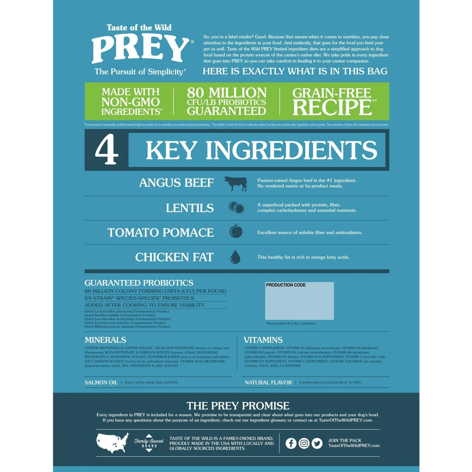 Taste Of The Wild PREY Angus Beef Recipe Limited Ingredient Recipe Dry Dog Food 4 Taste Of The Wild PREY Angus Beef Recipe Limited Ingredient Recipe Dry Dog Food - Image 2