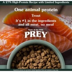 Taste Of The Wild PREY Trout Formula Limited Ingredient Recipe Dry Dog Food -Blue Buffalo || ROYAL CANIN || Wellness Sales 229940 PT3. AC SS1800 V1641264692