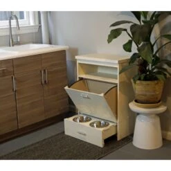 New Age Pet Dog Food Pantry W/ Double Bowl 16 New Age Pet Dog Food Pantry W/ Double Bowl -Blue Buffalo || ROYAL CANIN || Wellness Sales 229987 PT7. AC SS1800 V1586882852