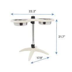 Frisco Adjustable Stainless Steel Double Elevated Dog Bowls 14 Frisco Adjustable Stainless Steel Double Elevated Dog Bowls -Blue Buffalo || ROYAL CANIN || Wellness Sales 232097 PT6. AC SS1800 V1605747106