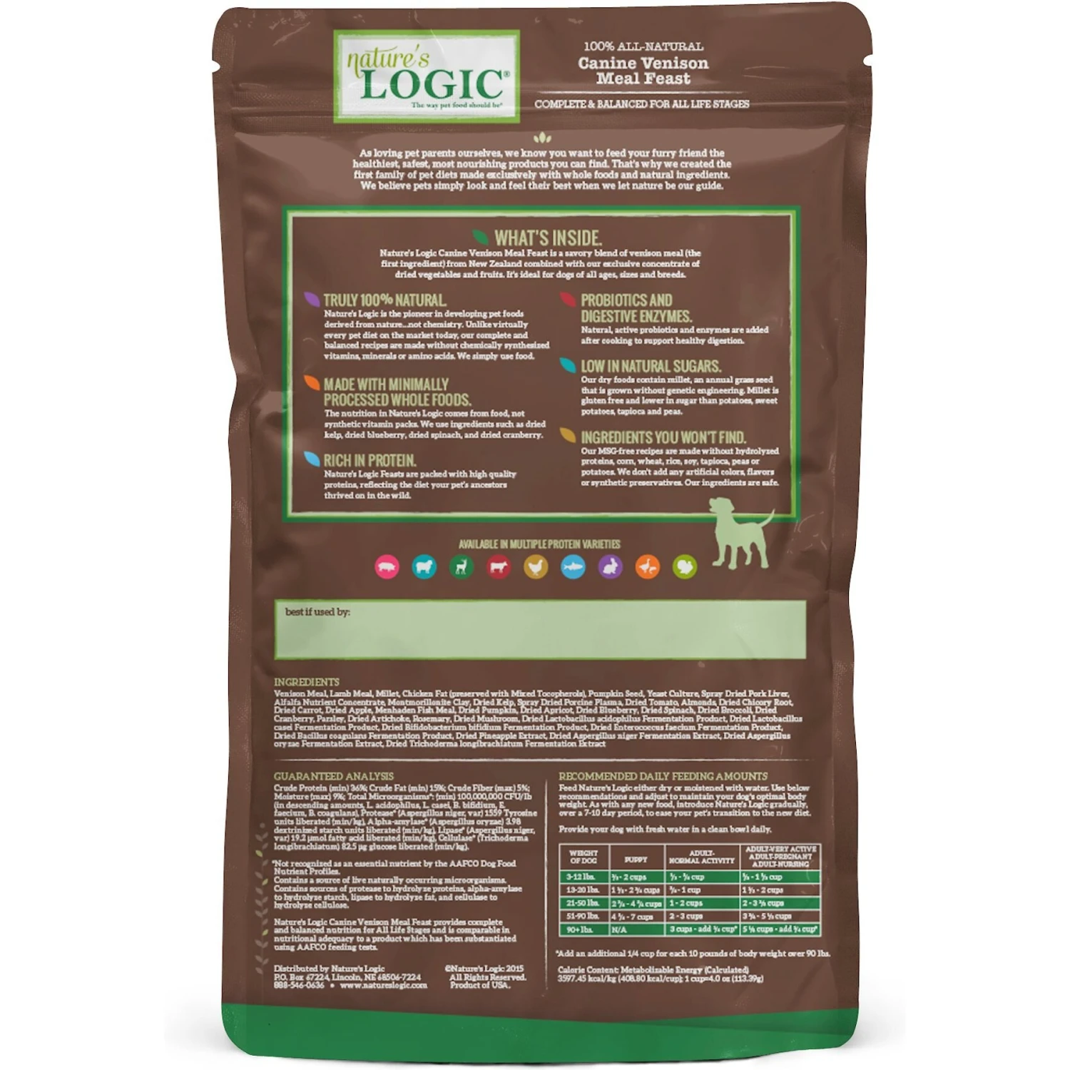 Nature's Logic Canine Venison Meal Feast All Life Stages Dry Dog Food 5 Nature's Logic Canine Venison Meal Feast All Life Stages Dry Dog Food - Image 3
