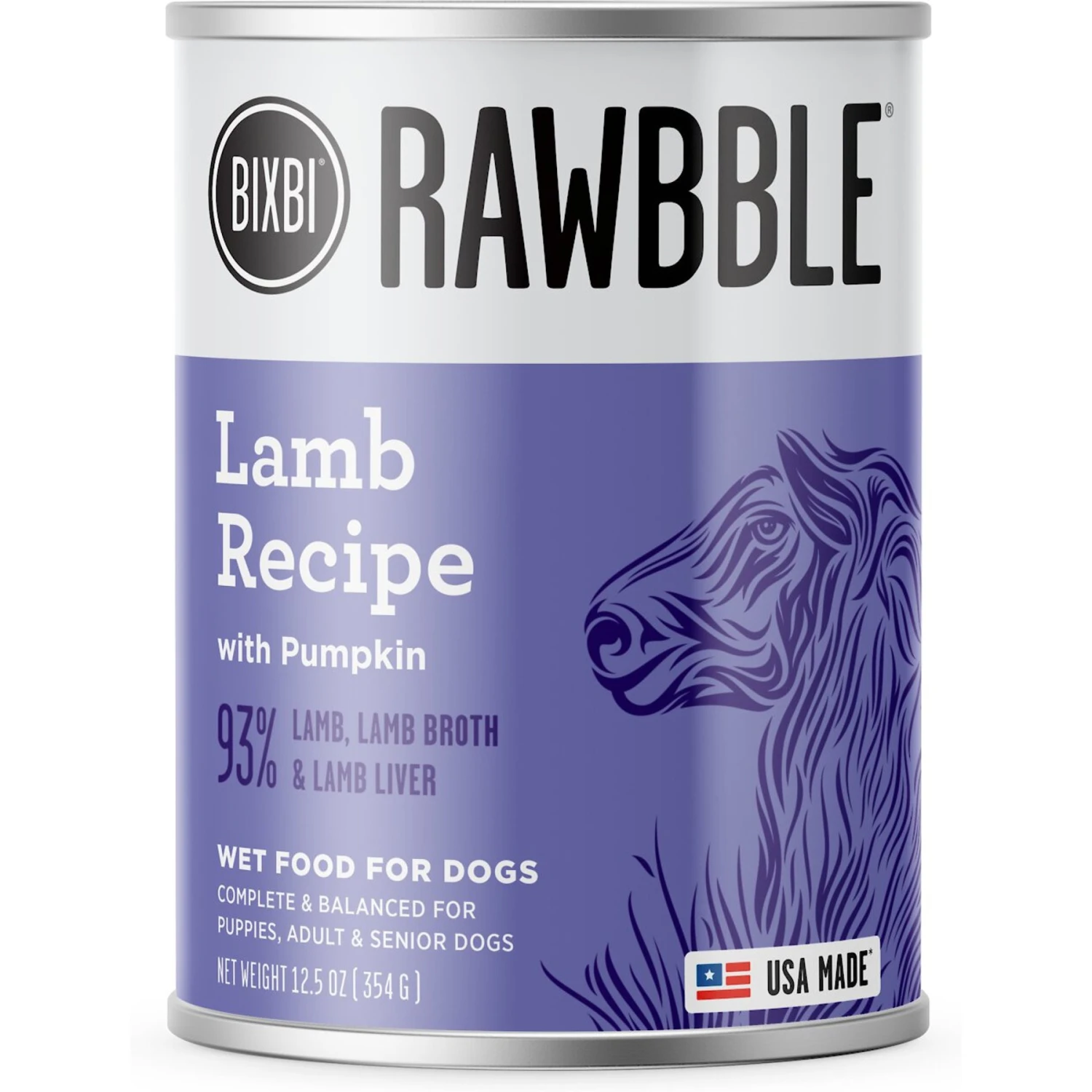BIXBI RAWBBLE Lamb & Pumpkin Recipe Wet Dog Food, 12.5-oz Can, Case Of 12 3 BIXBI RAWBBLE Lamb & Pumpkin Recipe Wet Dog Food, 12.5-oz Can, Case Of 12