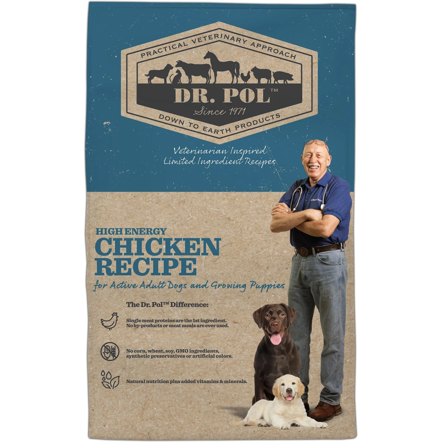 Dr. Pol High Energy Chicken Recipe Dry Dog Food 4 Dr. Pol High Energy Chicken Recipe Dry Dog Food - Image 2
