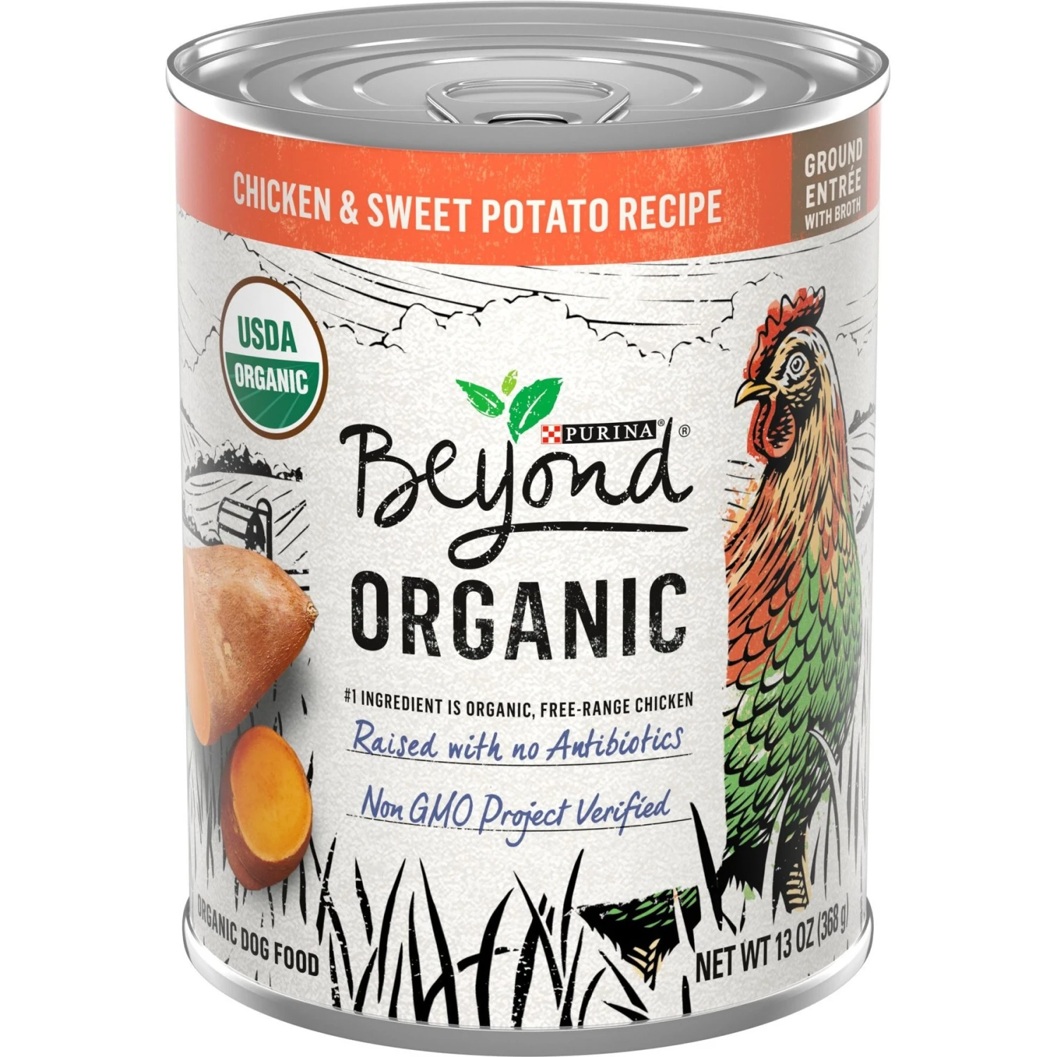 Purina Beyond Organic Chicken & Sweet Potato Recipe Wet Dog Food, 13-oz Can, Case Of 12 3 Purina Beyond Organic Chicken & Sweet Potato Recipe Wet Dog Food, 13-oz Can, Case Of 12