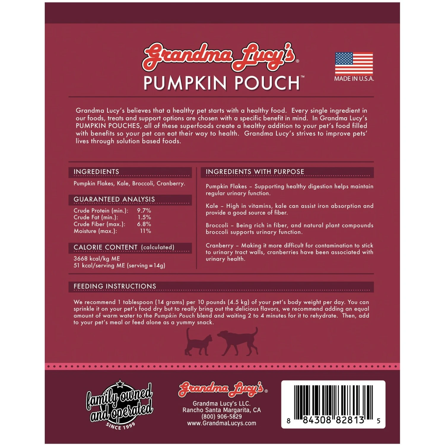 Grandma Lucy's Pumpkin Pouch Bladder Freeze-Dried Dog & Cat Food Topper, 6-oz Bag 4 Grandma Lucy's Pumpkin Pouch Bladder Freeze-Dried Dog & Cat Food Topper, 6-oz Bag - Image 2