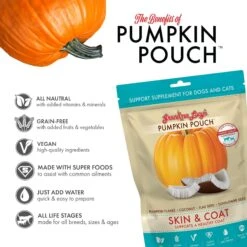 Grandma Lucy's Pumpkin Pouch Skin & Coat Freeze-Dried Dog & Cat Food Topper, 6-oz Bag -Blue Buffalo || ROYAL CANIN || Wellness Sales 234290 PT2. AC SS1800 V1676647653
