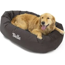 Majestic Pet Velvet Personalized Bagel Cat & Dog Bed -Blue Buffalo || ROYAL CANIN || Wellness Sales 234693 PT4. AC SS1800 V1633964354