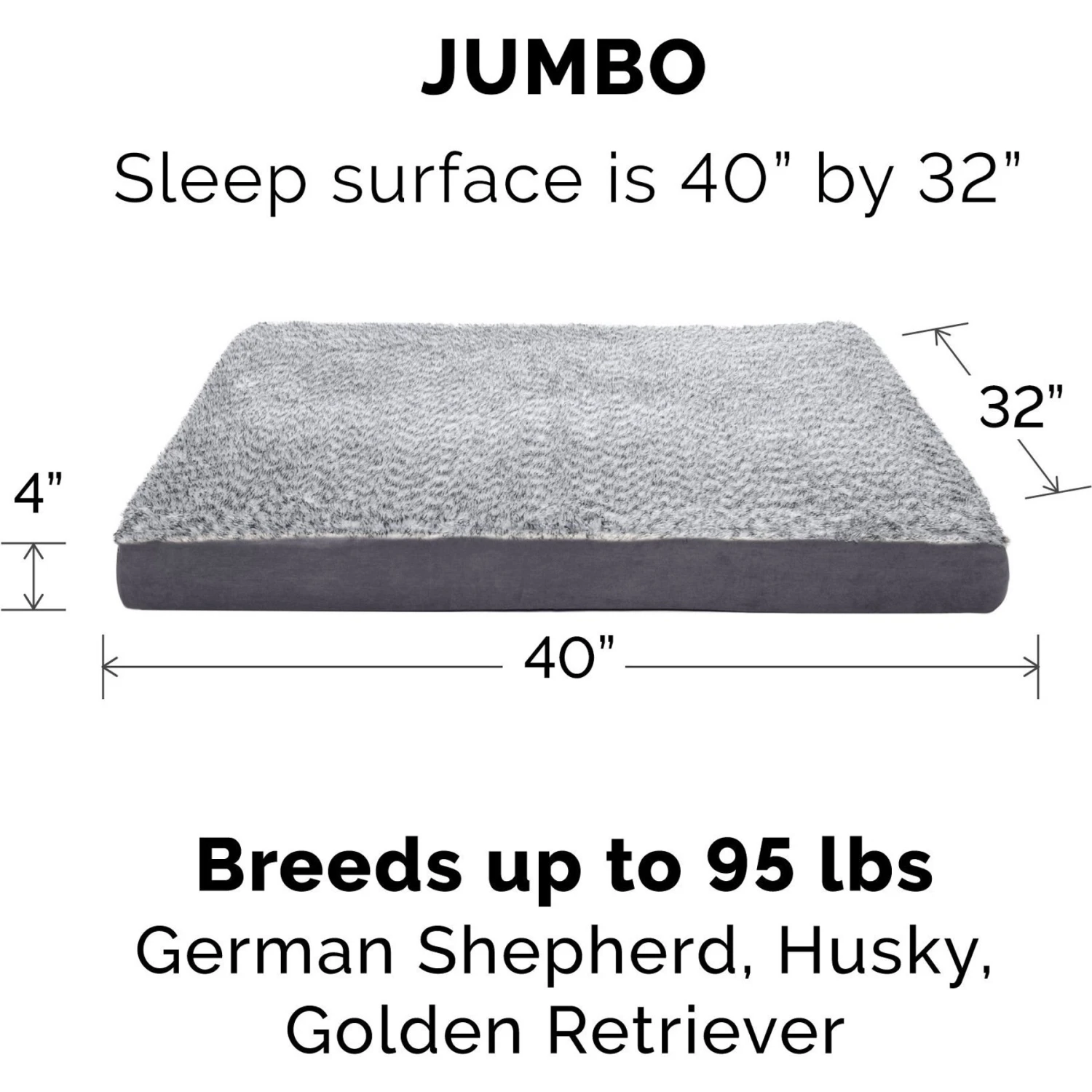FurHaven Faux Fur & Suede Deluxe Orthopedic Dog & Cat Mattress 7 FurHaven Faux Fur & Suede Deluxe Orthopedic Dog & Cat Mattress - Image 5