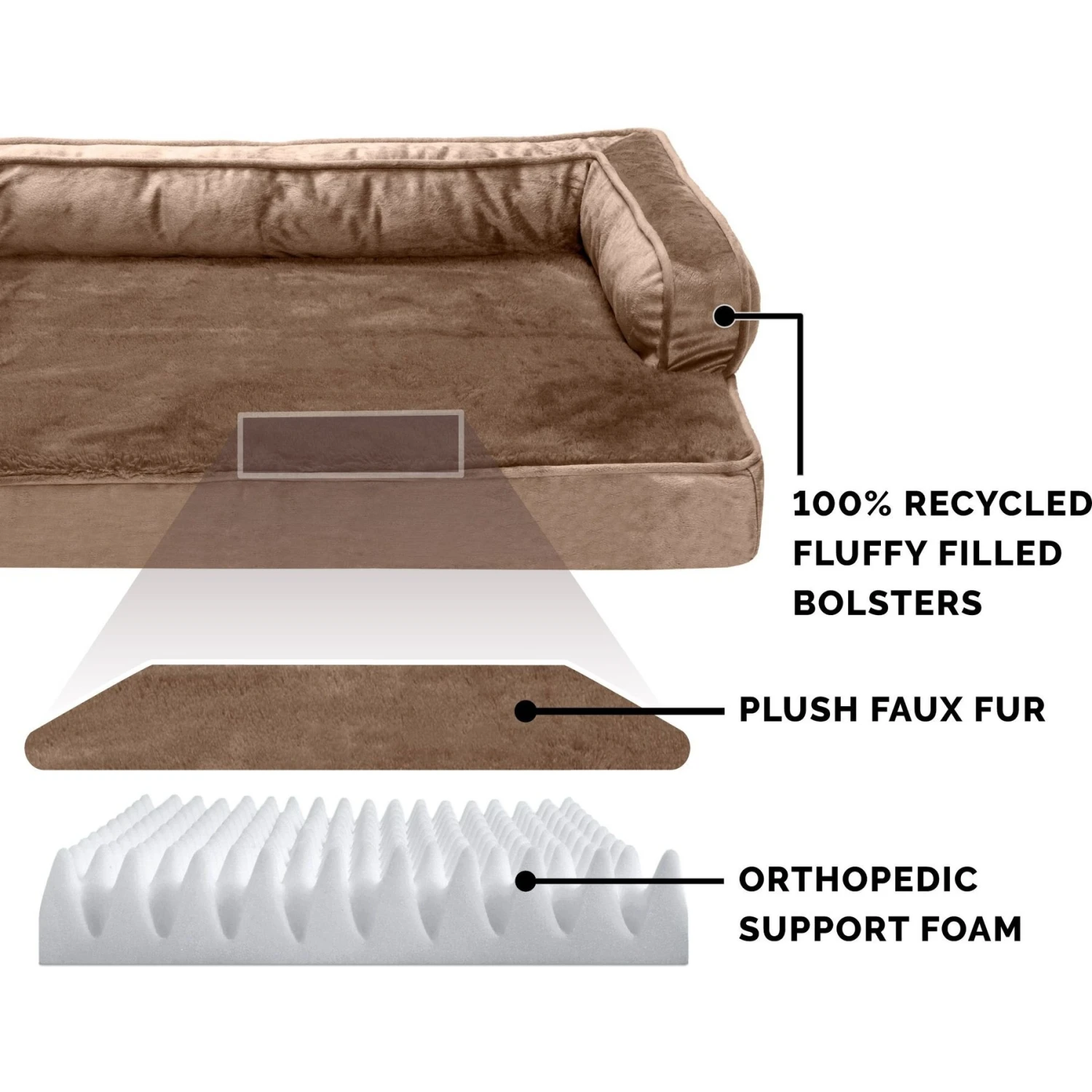 FurHaven Plush & Velvet Orthopedic Comfy Couch Dog & Cat Bed 9 FurHaven Plush & Velvet Orthopedic Comfy Couch Dog & Cat Bed - Image 7