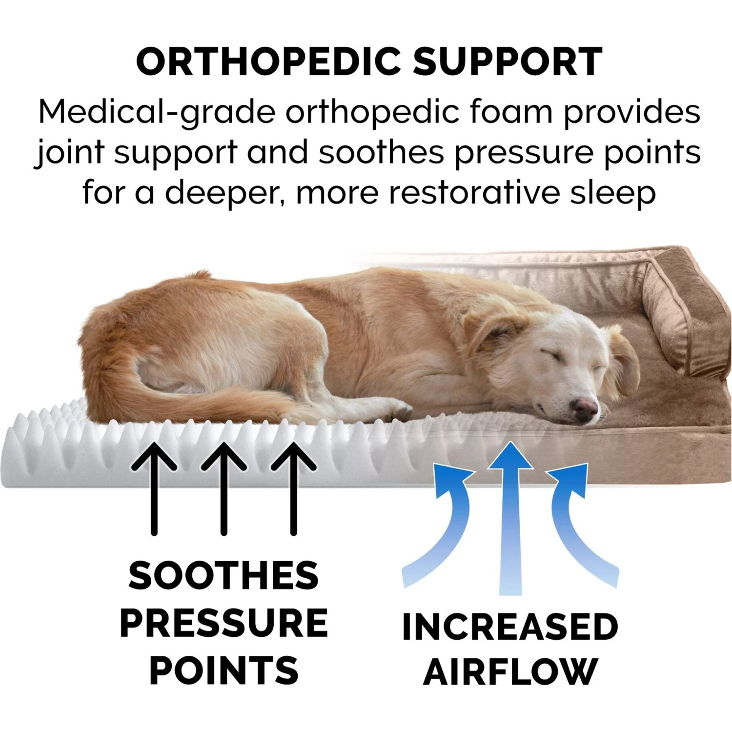 FurHaven Plush & Velvet Orthopedic Comfy Couch Dog & Cat Bed 10 FurHaven Plush & Velvet Orthopedic Comfy Couch Dog & Cat Bed - Image 8