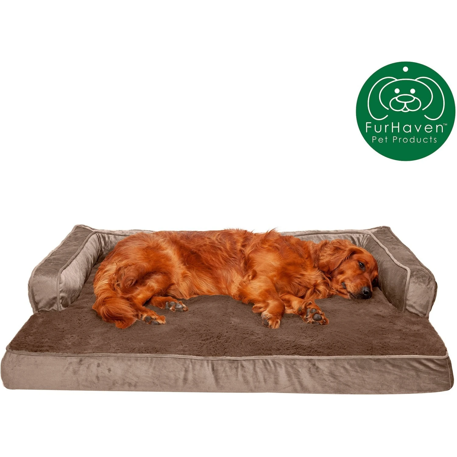 FurHaven Plush & Velvet Memory Foam Comfy Couch Dog & Cat Bed 6 FurHaven Plush & Velvet Memory Foam Comfy Couch Dog & Cat Bed - Image 4