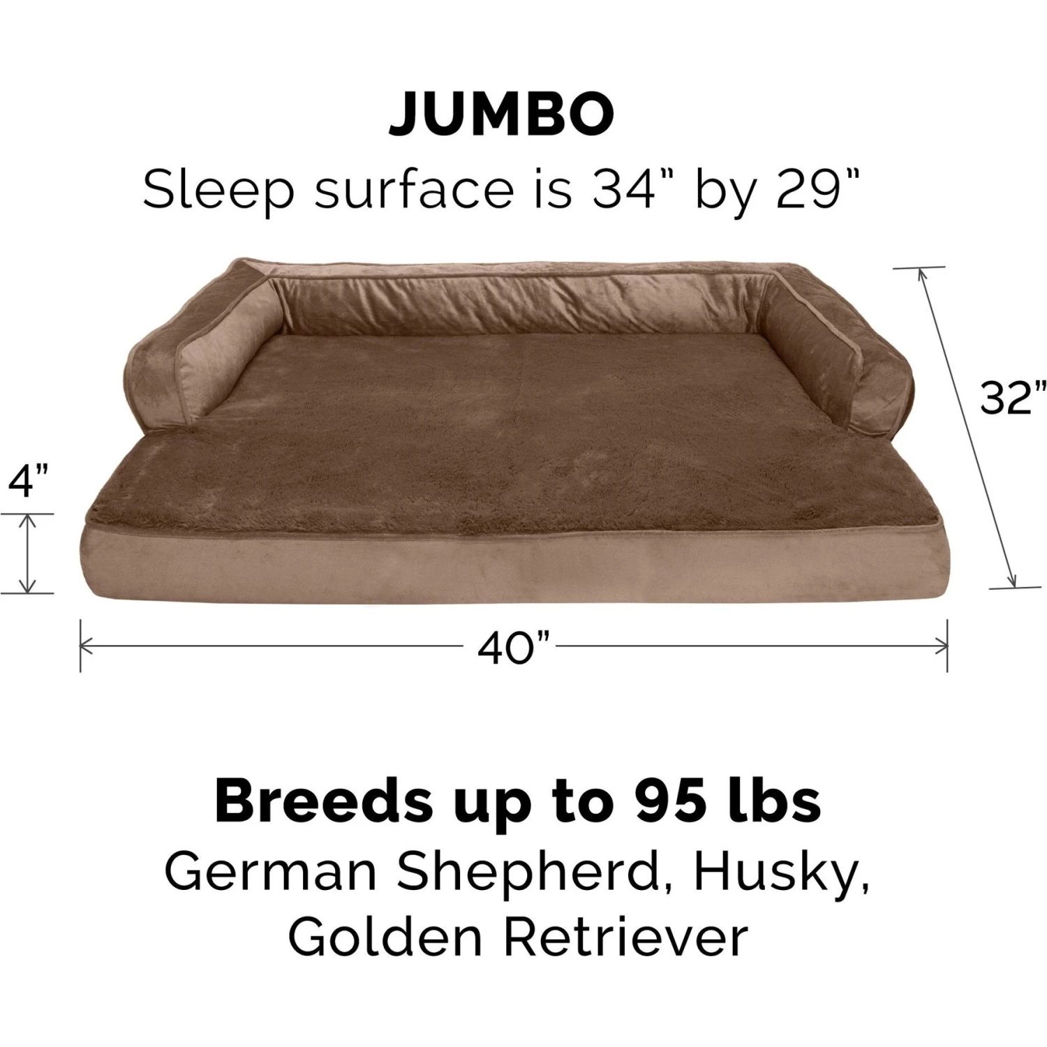 FurHaven Plush & Velvet Memory Foam Comfy Couch Dog & Cat Bed 7 FurHaven Plush & Velvet Memory Foam Comfy Couch Dog & Cat Bed - Image 5