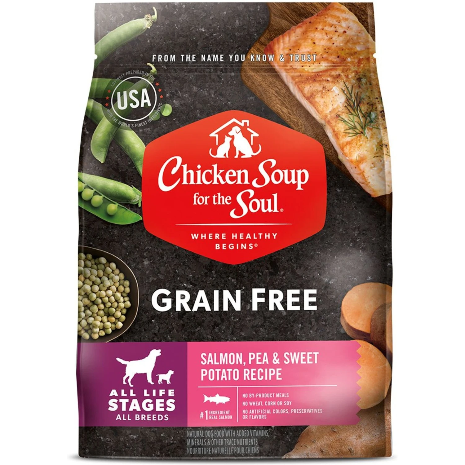 Chicken Soup For The Soul Grain-Free Salmon, Pea & Sweet Potato Recipe Dry Dog Food 3 Chicken Soup For The Soul Grain-Free Salmon, Pea & Sweet Potato Recipe Dry Dog Food