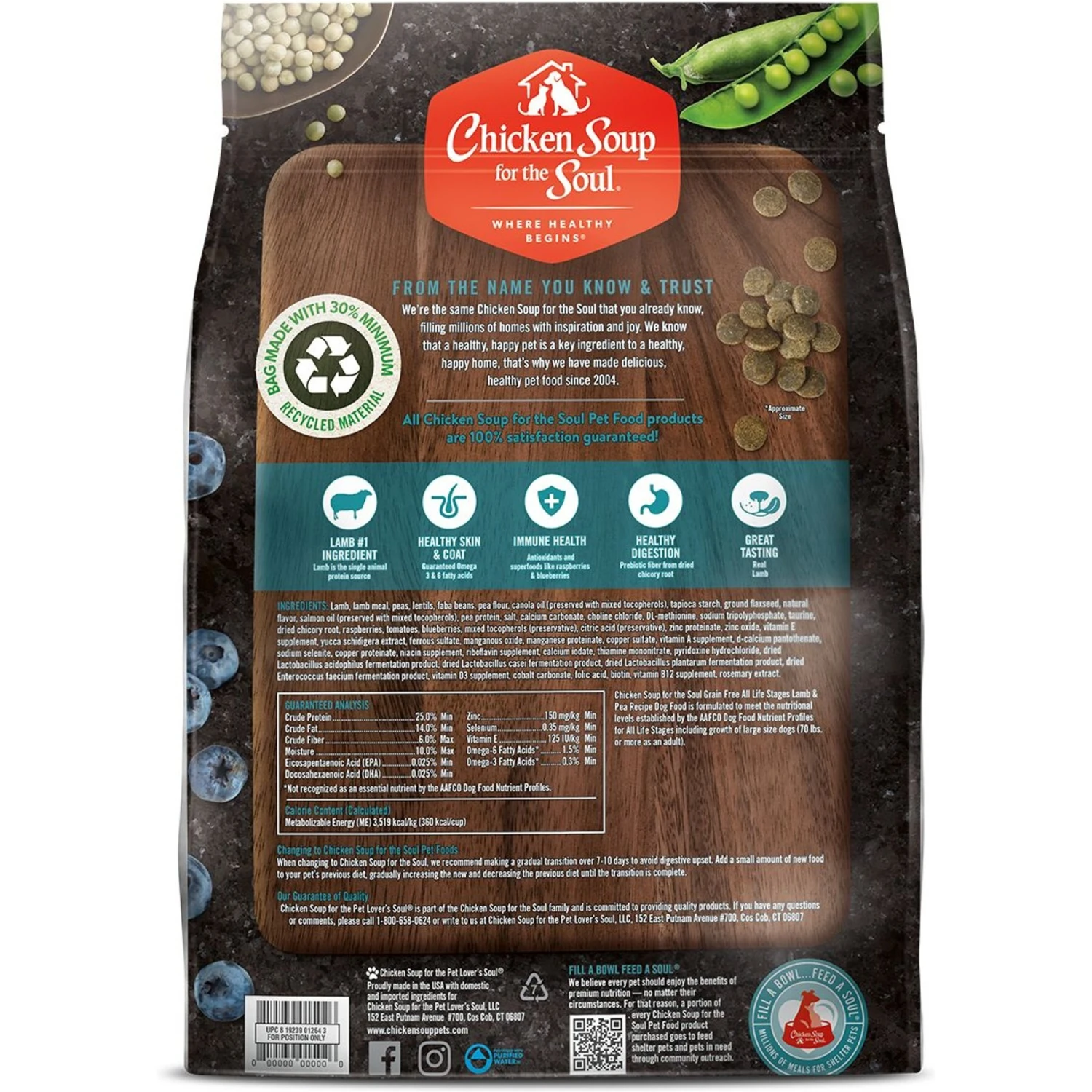 Chicken Soup For The Soul Grain-Free Lamb & Pea Recipe Dry Dog Food 4 Chicken Soup For The Soul Grain-Free Lamb & Pea Recipe Dry Dog Food - Image 2