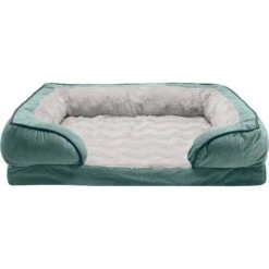 FurHaven Velvet Waves Perfect Comfort Orthopedic Sofa Cat & Dog Bed -Blue Buffalo || ROYAL CANIN || Wellness Sales 244630 PT3. AC SS1800 V1669921811