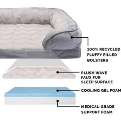 FurHaven Velvet Waves Perfect Comfort Cooling Gel Bolster Cat & Dog Bed With Removable Cover 16 FurHaven Velvet Waves Perfect Comfort Cooling Gel Bolster Cat & Dog Bed With Removable Cover -Blue Buffalo || ROYAL CANIN || Wellness Sales 244658 PT5. AC SS1800 V1602825675