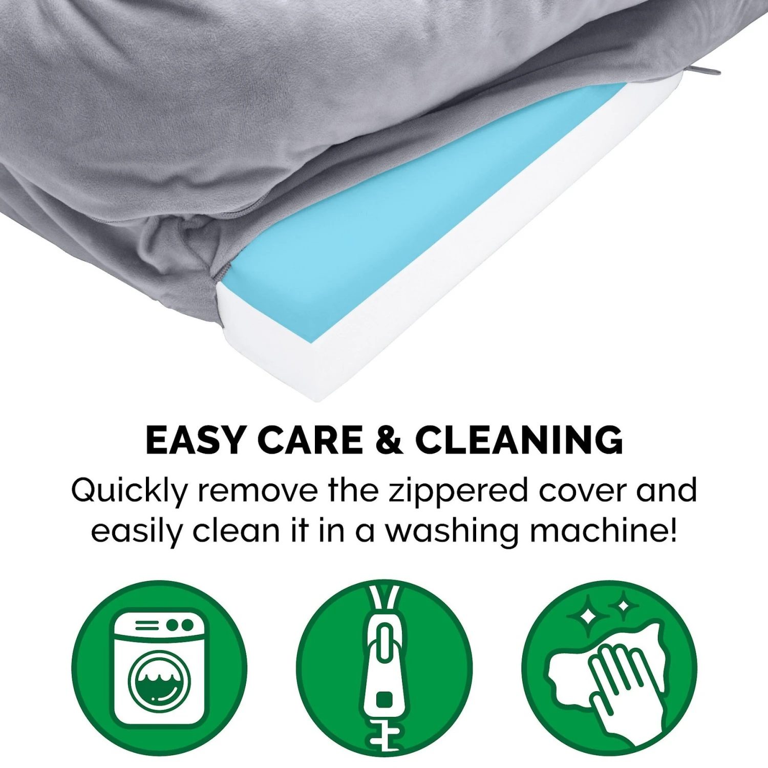 FurHaven Velvet Waves Perfect Comfort Cooling Gel Bolster Cat & Dog Bed With Removable Cover 10 FurHaven Velvet Waves Perfect Comfort Cooling Gel Bolster Cat & Dog Bed With Removable Cover - Image 8