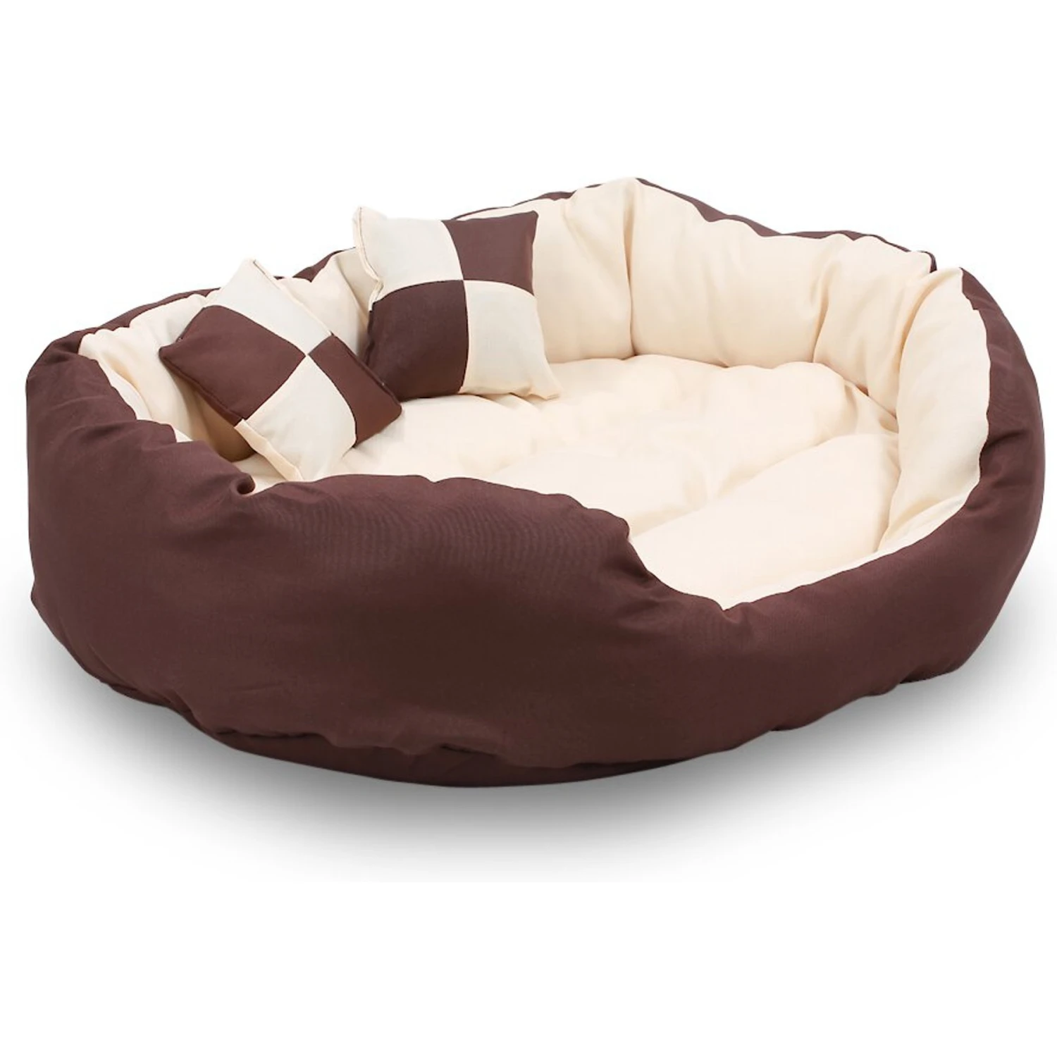 HappyCare Textiles Durable Oval Bolster Cat & Dog Bed 5 HappyCare Textiles Durable Oval Bolster Cat & Dog Bed - Image 3