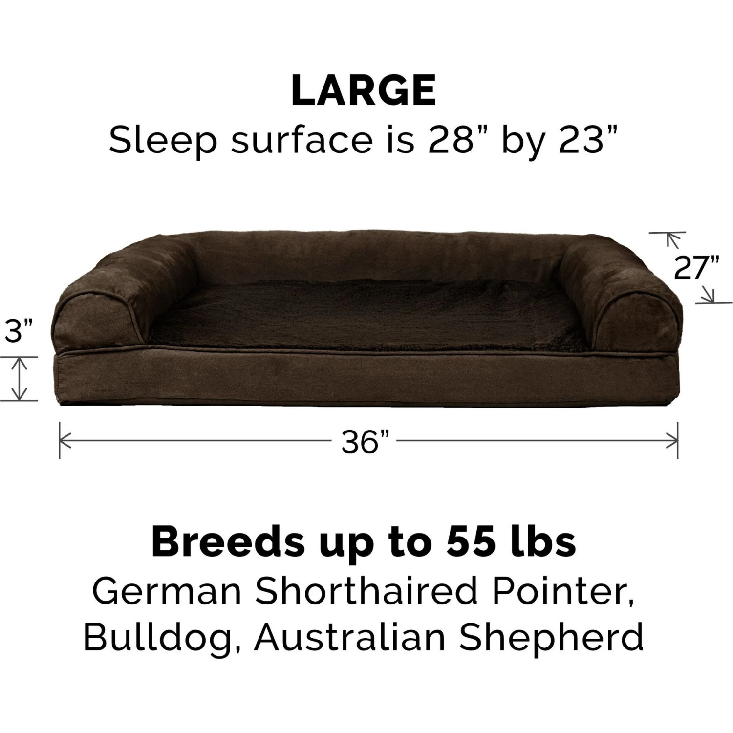 FurHaven Plush & Suede Convolute Orthopedic Bolster Cat & Dog Bed With Removable Cover & Liner 11 FurHaven Plush & Suede Convolute Orthopedic Bolster Cat & Dog Bed With Removable Cover & Liner - Image 9