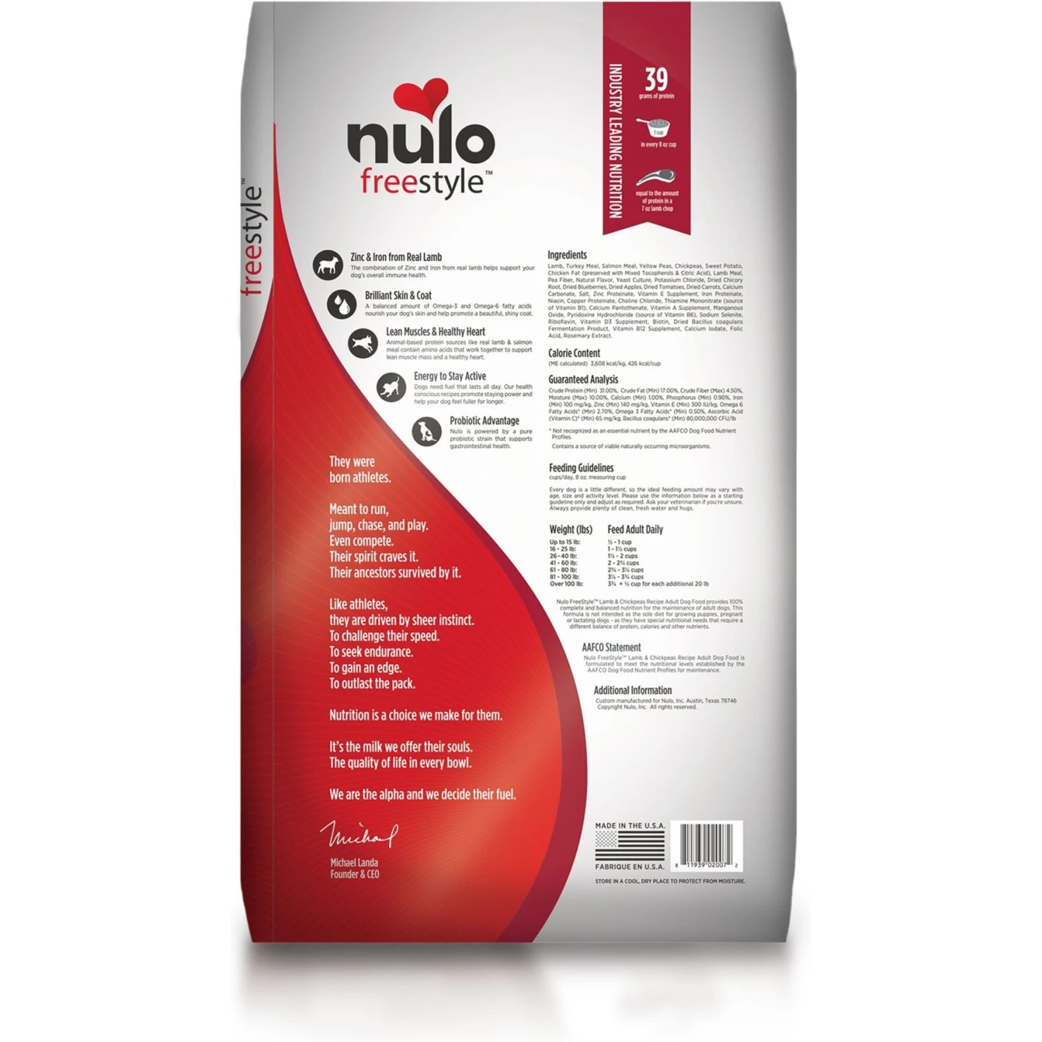 Nulo Freestyle Grain-Free Lamb & Chickpeas Recipe Dry Dog Food 4 Nulo Freestyle Grain-Free Lamb & Chickpeas Recipe Dry Dog Food - Image 2