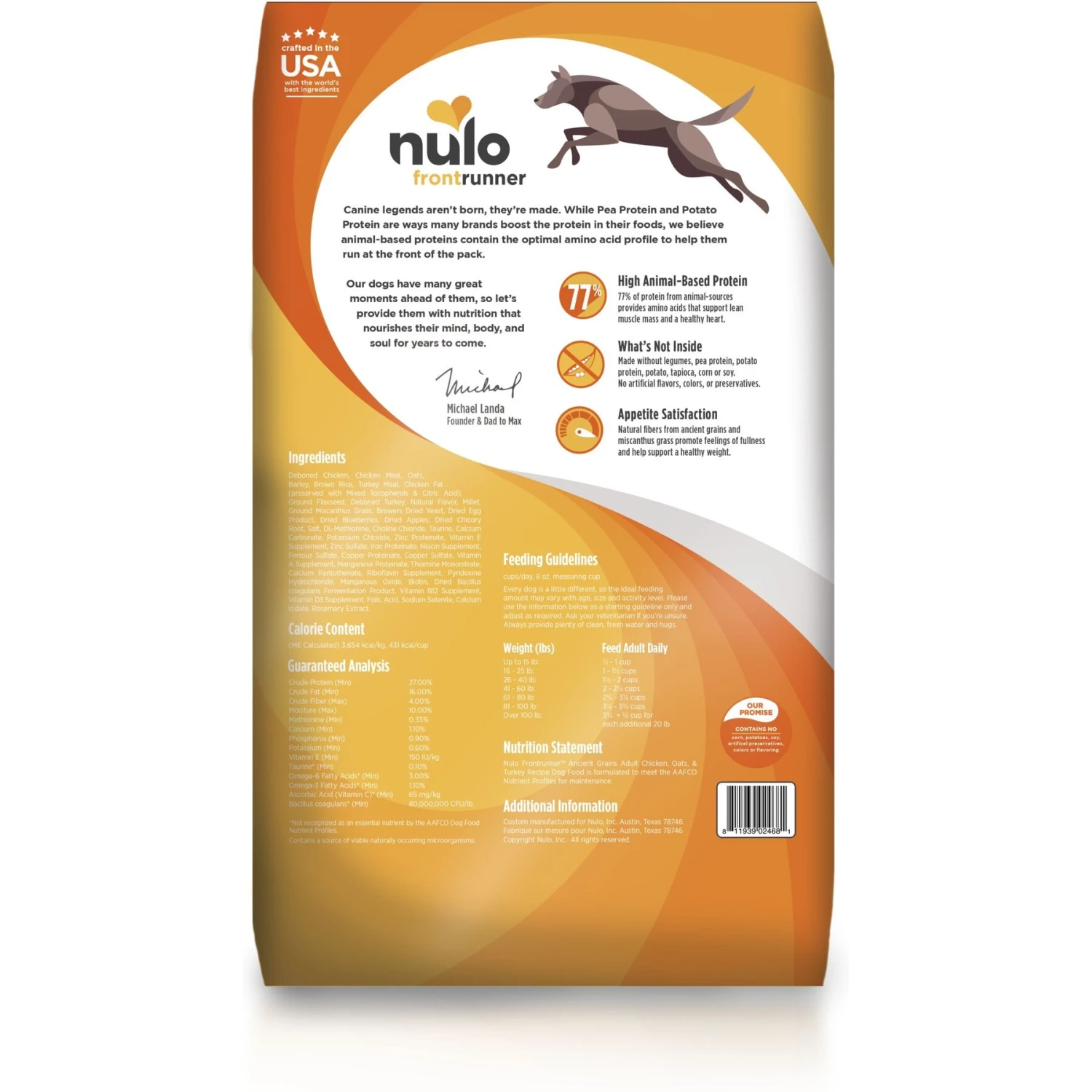 Nulo Frontrunner Ancient Grains Chicken, Oats & Turkey Adult Dry Dog Food 4 Nulo Frontrunner Ancient Grains Chicken, Oats & Turkey Adult Dry Dog Food - Image 2