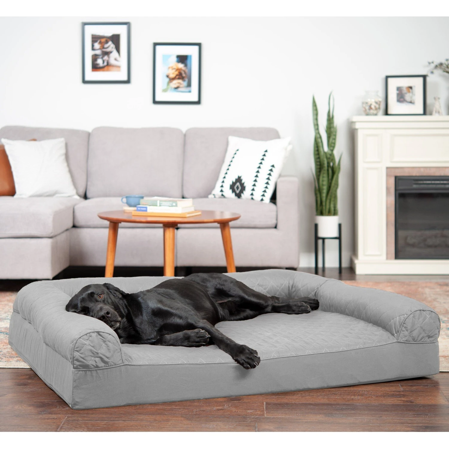 FurHaven Quilted Full Support Orthopedic Sofa Dog & Cat Bed 3 FurHaven Quilted Full Support Orthopedic Sofa Dog & Cat Bed