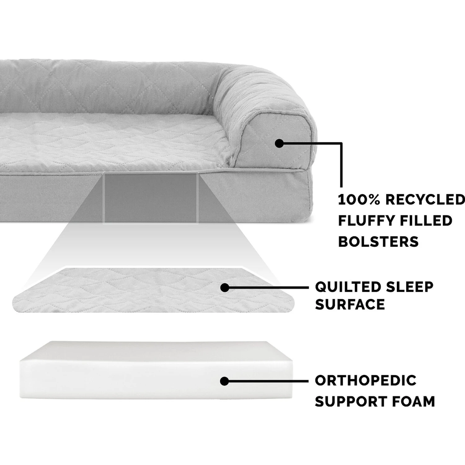 FurHaven Quilted Full Support Orthopedic Sofa Dog & Cat Bed 8 FurHaven Quilted Full Support Orthopedic Sofa Dog & Cat Bed - Image 6