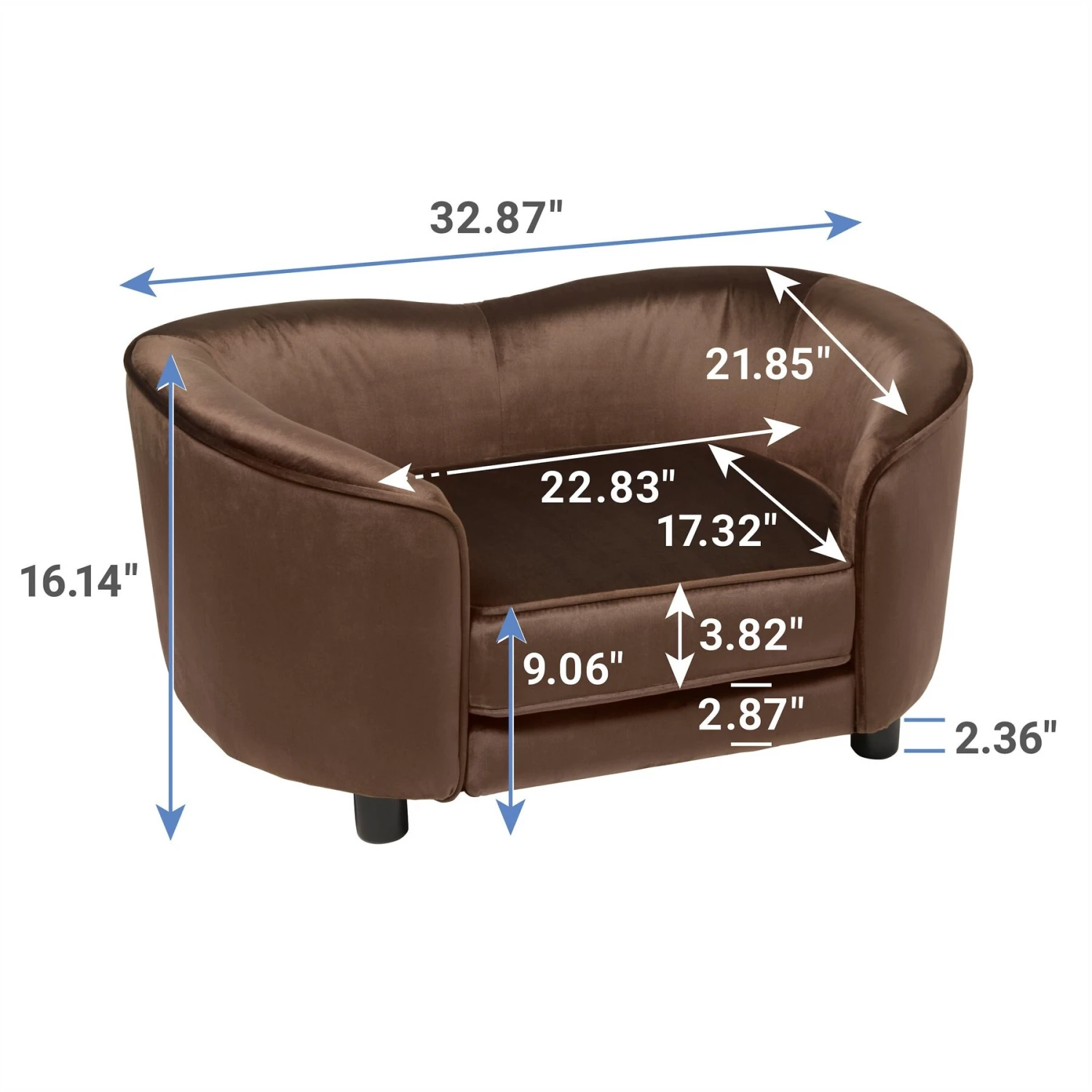 Frisco Loveseat Pet Bed With Removable Cover 4 Frisco Loveseat Pet Bed With Removable Cover - Image 2