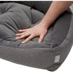 Frisco Rectangular Personalized Bolster Dog Bed W/Removable Cover, Dark Gray, X-Large -Blue Buffalo || ROYAL CANIN || Wellness Sales 252611 PT7. AC SS1800 V1604528810