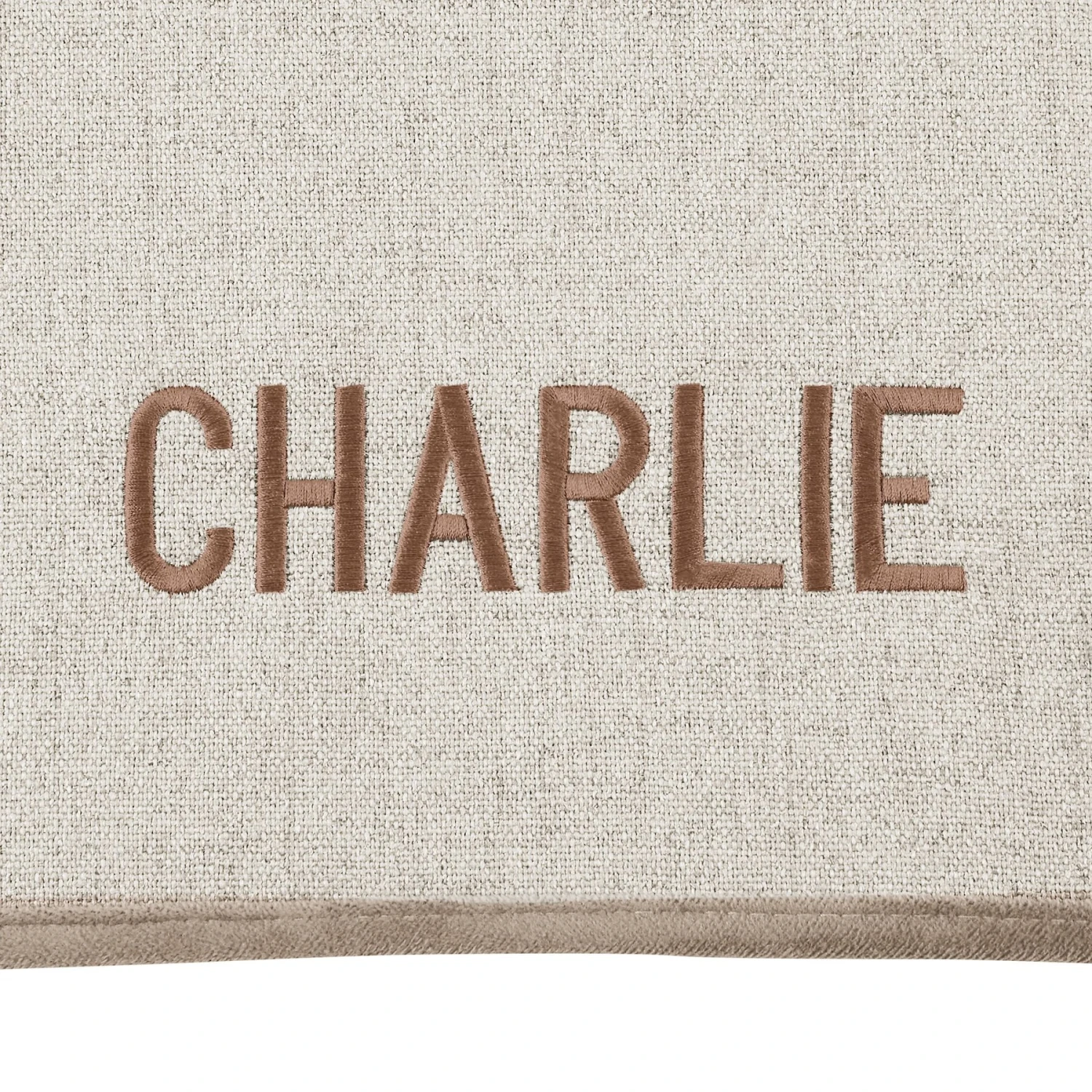 Frisco Faux Linen Personalized Dog & Cat Blanket, Beige, Large 7 Frisco Faux Linen Personalized Dog & Cat Blanket, Beige, Large - Image 5