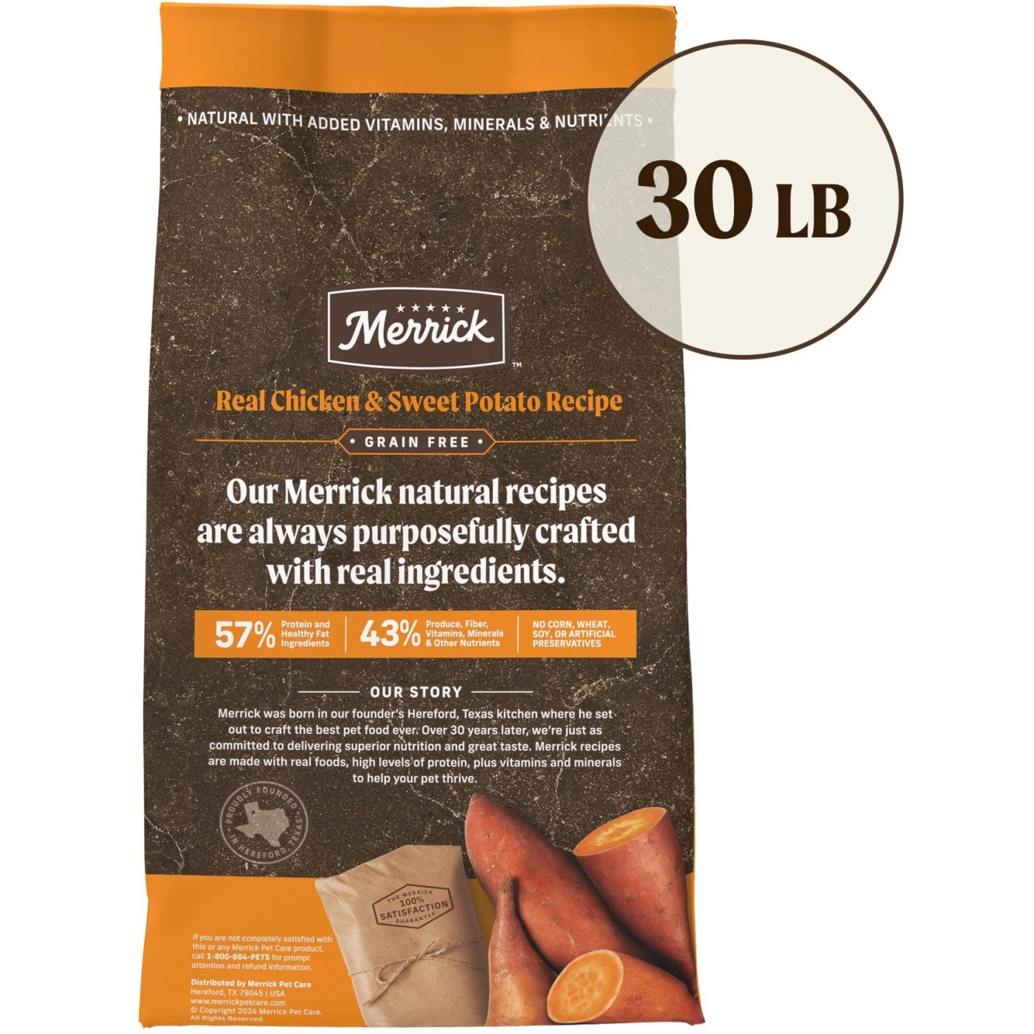 Merrick Real Chicken + Sweet Potato Recipe Grain-Free Adult Dry Dog Food 4 Merrick Real Chicken + Sweet Potato Recipe Grain-Free Adult Dry Dog Food - Image 2