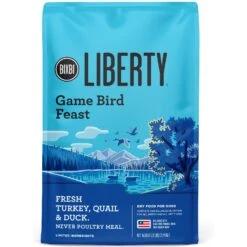 BIXBI Liberty Game Bird Feast Fresh Turkey, Quail & Duck Dry Dog Food
