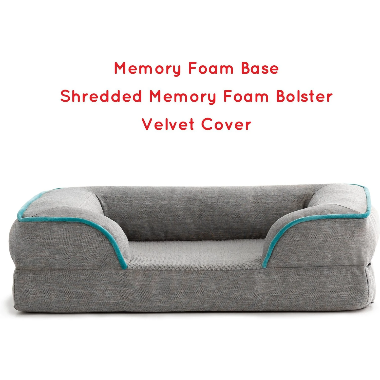 Brindle Orthopedic Bolster Dog & Cat Bed With Removable Cover 4 Brindle Orthopedic Bolster Dog & Cat Bed With Removable Cover - Image 2