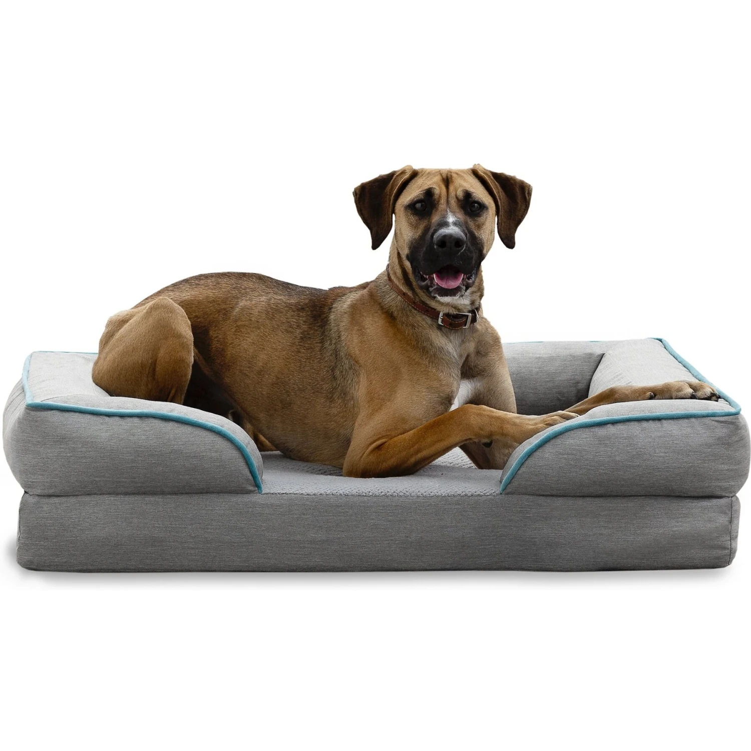 Brindle Orthopedic Bolster Dog & Cat Bed With Removable Cover 9 Brindle Orthopedic Bolster Dog & Cat Bed With Removable Cover - Image 7